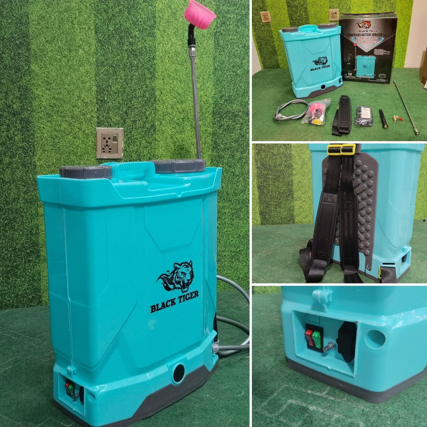 Battery Sprayer 20 LTR Double Pump Brand Name Black Tiger