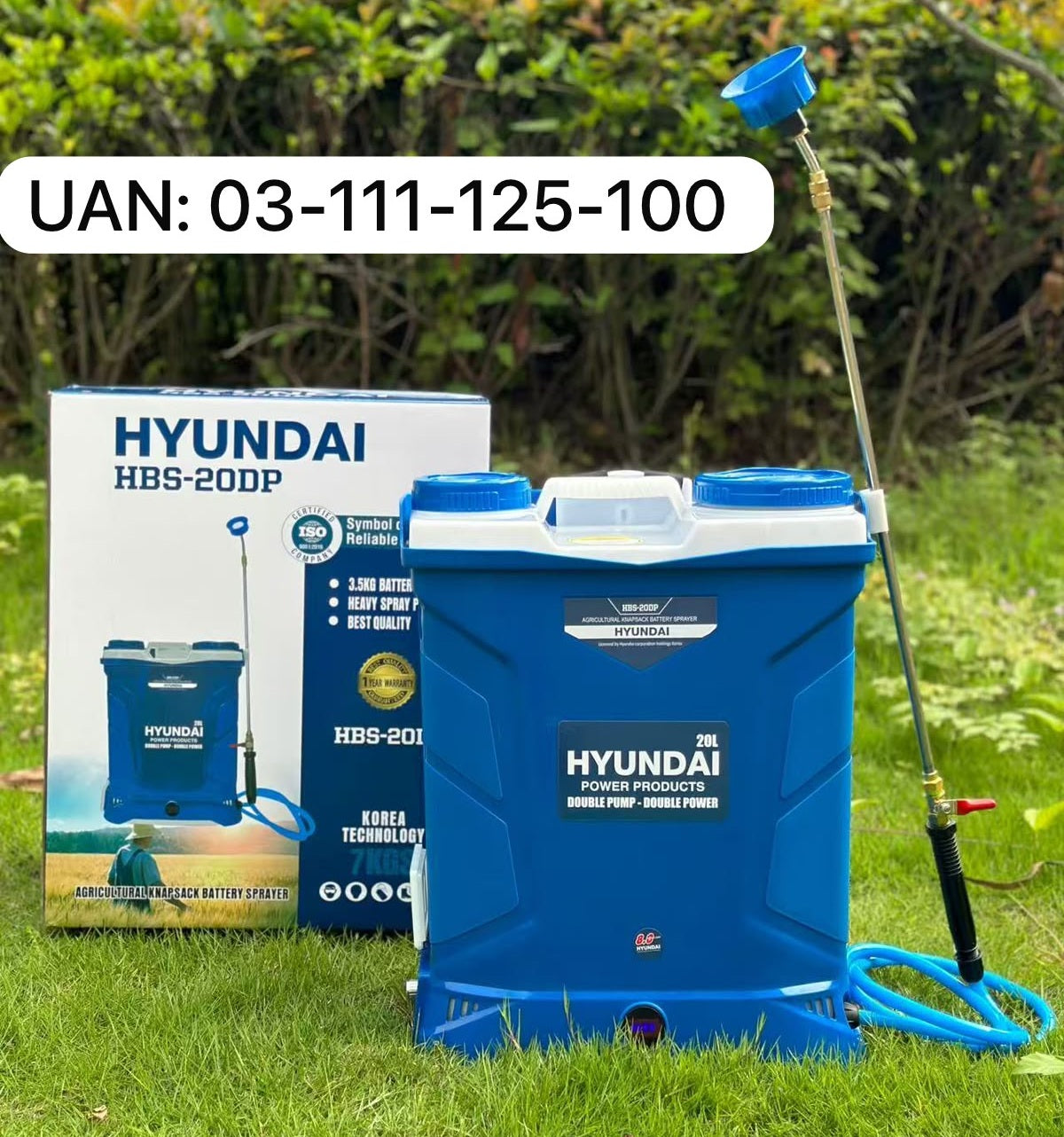 Knapsack Hyundai Battery Sprayer 20 LTR Double Pump